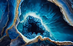 an abstract painting of a blue sky and white stars