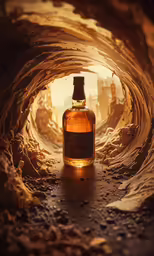 an image of an empty bottle in the dark
