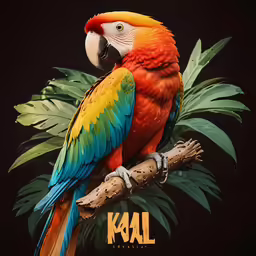 a colorful bird is sitting on the branch of a tree