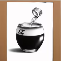 an image of a framed object in a brown frame