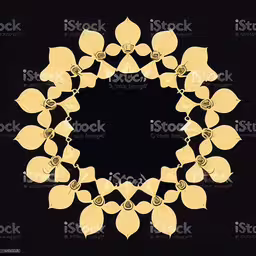 an illustration of a flower in yellow and black stock photo