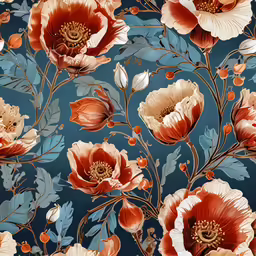 a wallpaper with some large flowers and foliage