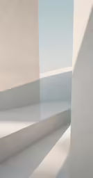 some steps that are standing in the middle of a room