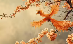 the bird is perched on the tree branch