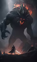 the beast from a game is shown in the dark