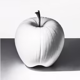 the large apple is sitting on top of the table