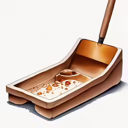 this paper boat is decorated with brown accents