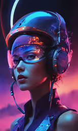 a futuristic lady wearing a pair of headphones,woman wearing ear phones and futuristic glasses