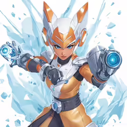a cartoon character holding two swords in one hand