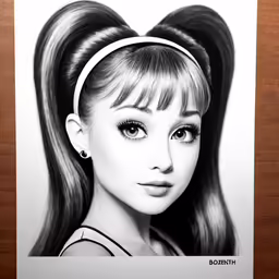 an image of a drawing of a girl with bangs