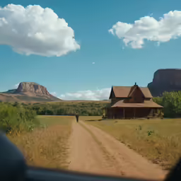 there is a dirt road going through the mountains
