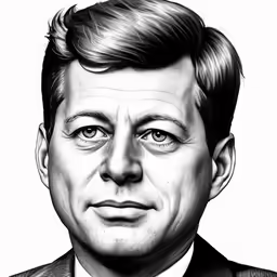 a drawing of a man in a suit