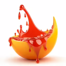 a bowl of liquid coming out of the top of it