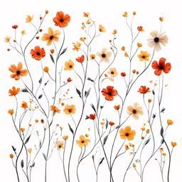 an image of flowers painted on white paper