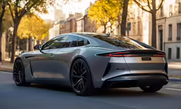 an image of a very sleek car on the street