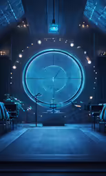 the round window is very bright and lit