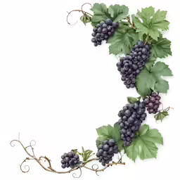 an old grape frame is arranged like the letter s