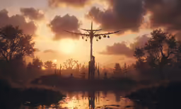 a person has his arms out so they can stand up against the sun