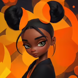 a digital painting of an animated character wearing black
