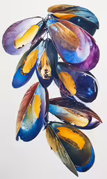 colorful art work in a tree hanging from a sky