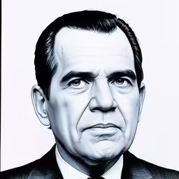 a drawing of a man in suit and tie