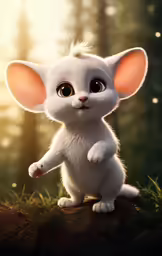 a cartoon character that is cute and excited