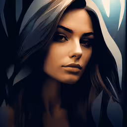 a painting of a woman