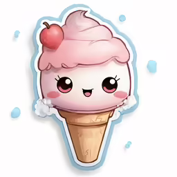 a ice cream dessert that has an apple on top