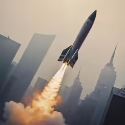 the large jet is flying very fast through the air