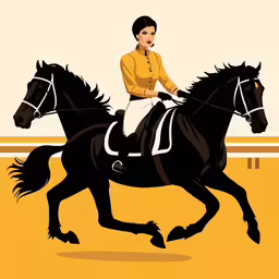 a woman riding a horse on the track