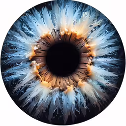 an object that has been photographed with the iris of its iris