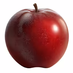 a red apple with drops of water on it