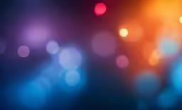 colorful blurred circles on a black background