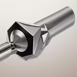an object is shown with a chrome finish