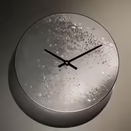 a clock that has water on it
