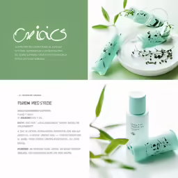 green bottle with text and photo of plants