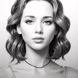 the face of a woman with long hair
