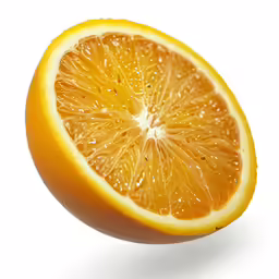 orange with water drops falling off the top