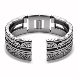 bracelet in stainless steel with decorative motif