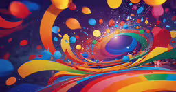 abstract colorful background with circles and lines,an abstract colorful painting with many colored shapes