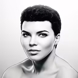 a woman is posing with her breasts