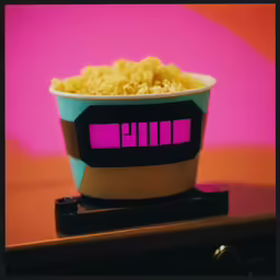 a bowl filled with popcorn with the words time on top