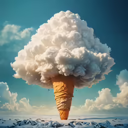 an image of a strange structure made from cotton