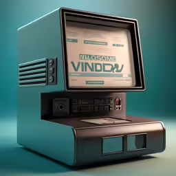 an old school computer with the text vlgoma vinda on it