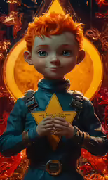 an animated doll with a star on its hand