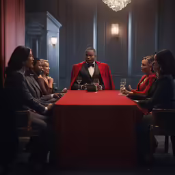 four people are sitting at a table drinking wine