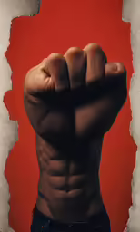 an intense looking man flexing his muscles