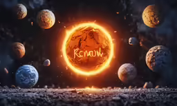 many planets and some type of fire and earth