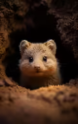 an animal in the middle of a tunnel
