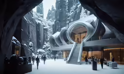 an artistic rendering of a sci - fi setting